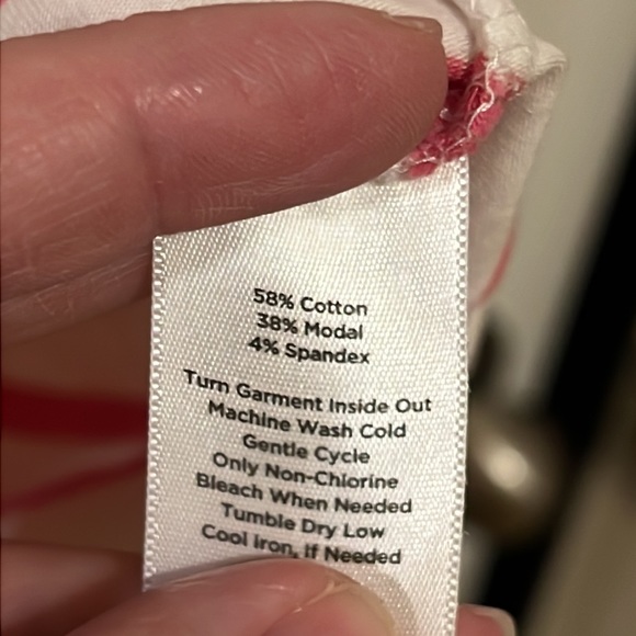 Talbots Petite SS Striped Dress with Fish Print - Picture 6 of 8